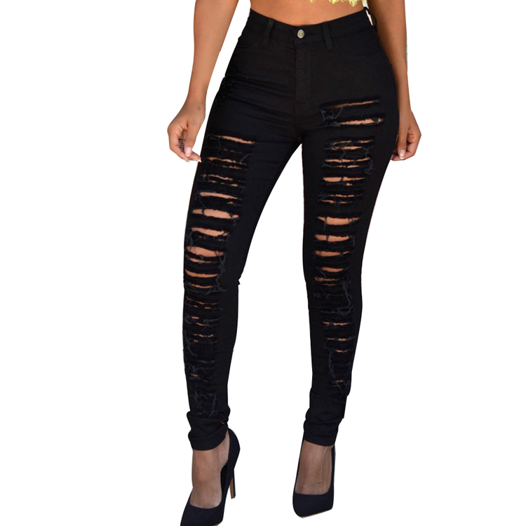 Classic Leggings Design Denim Ripped – Boutique De Passion